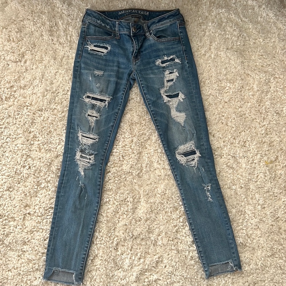 American Eagle Super Stretch, super low jegging, size 4